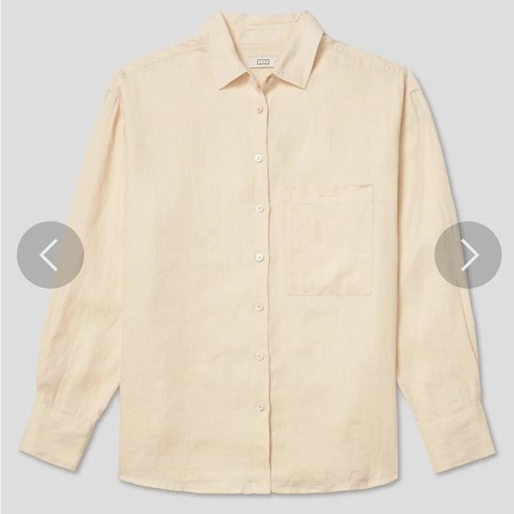 AYR Tops - AYR Cream Button-Down Linen Shirt